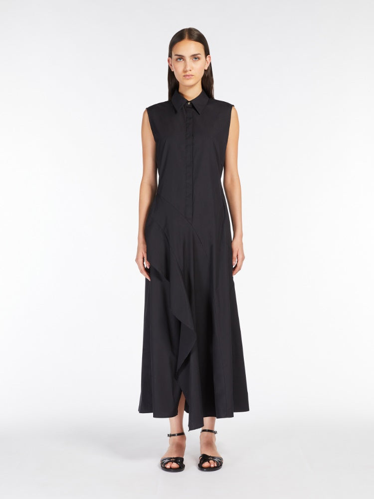 Max Mara KerasMax Mara Keras Poplin A-formet kjole Sort - ZhosLaila
