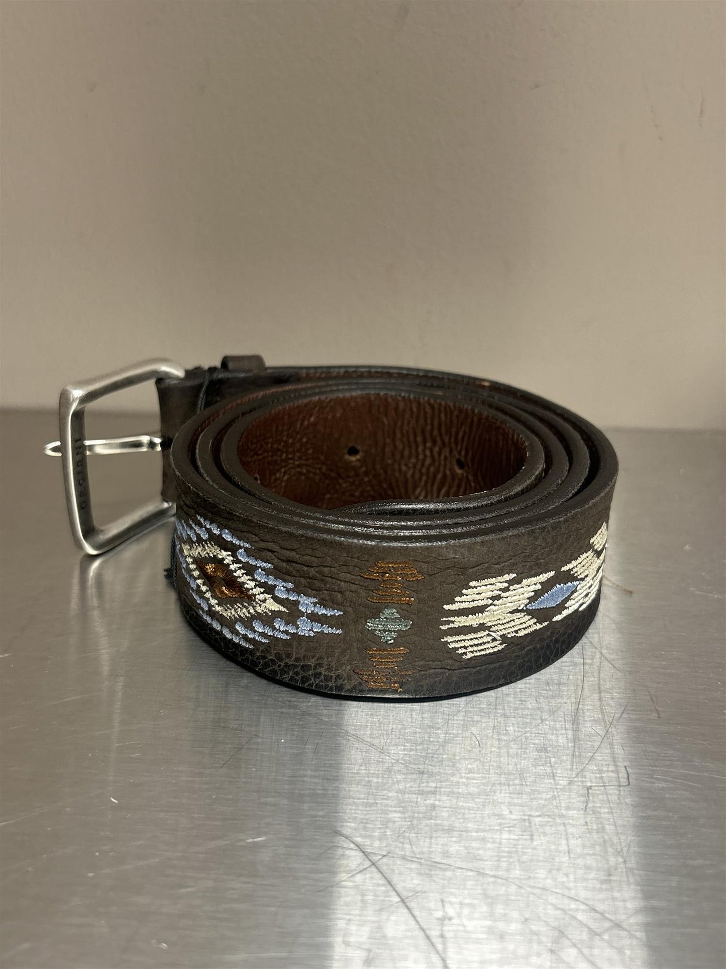 Nabucco Yucatan skinnbelte 4cm Brun