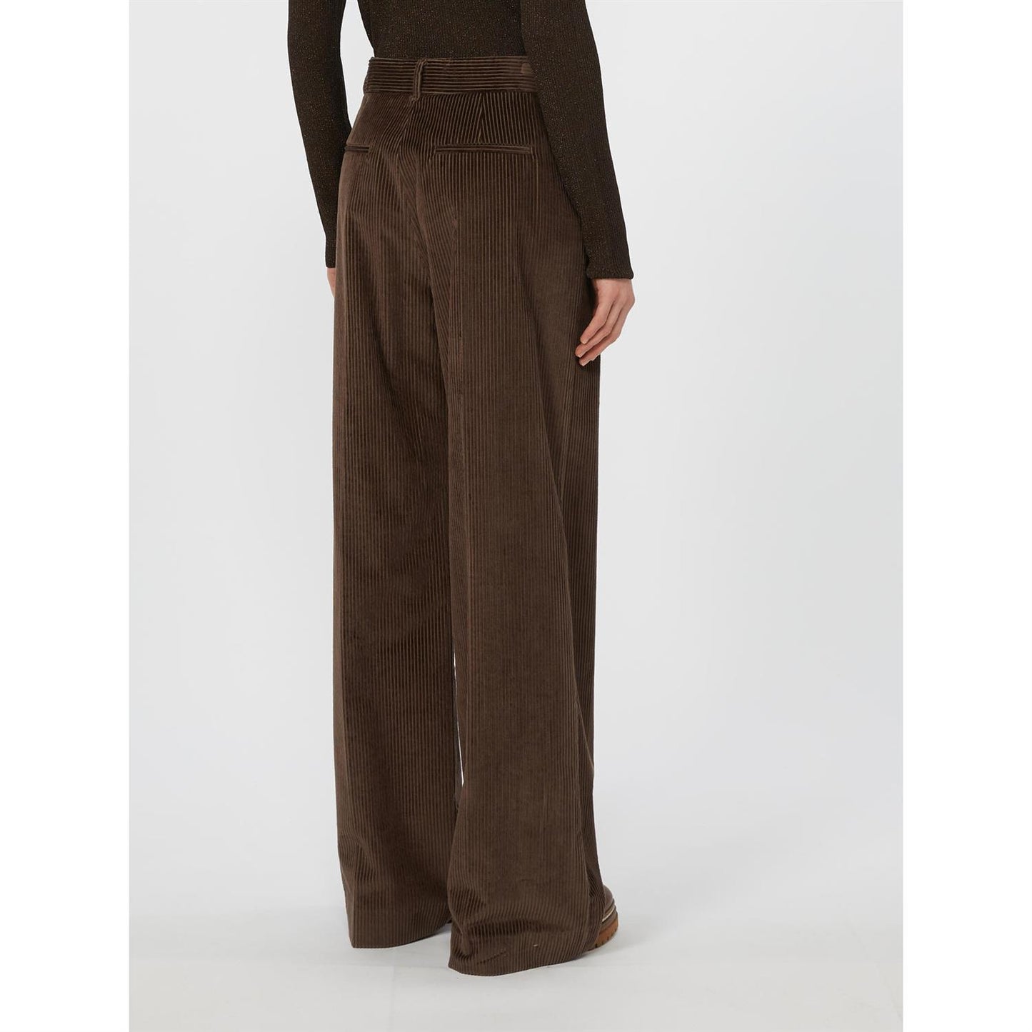 Max Mara Tania Vide kordfløyelsbukser Brune