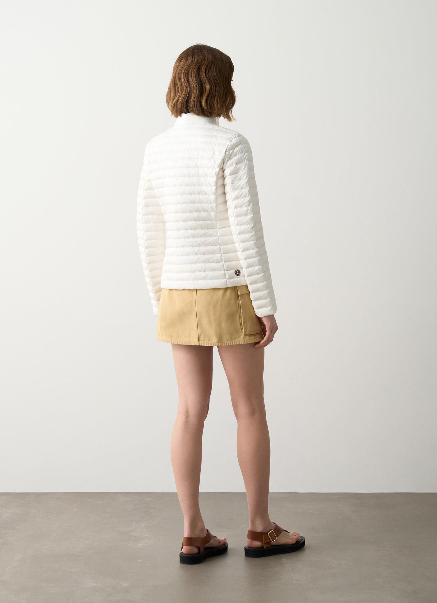 Colmar polstret dunjakke med krage Hvit - ZhosLaila