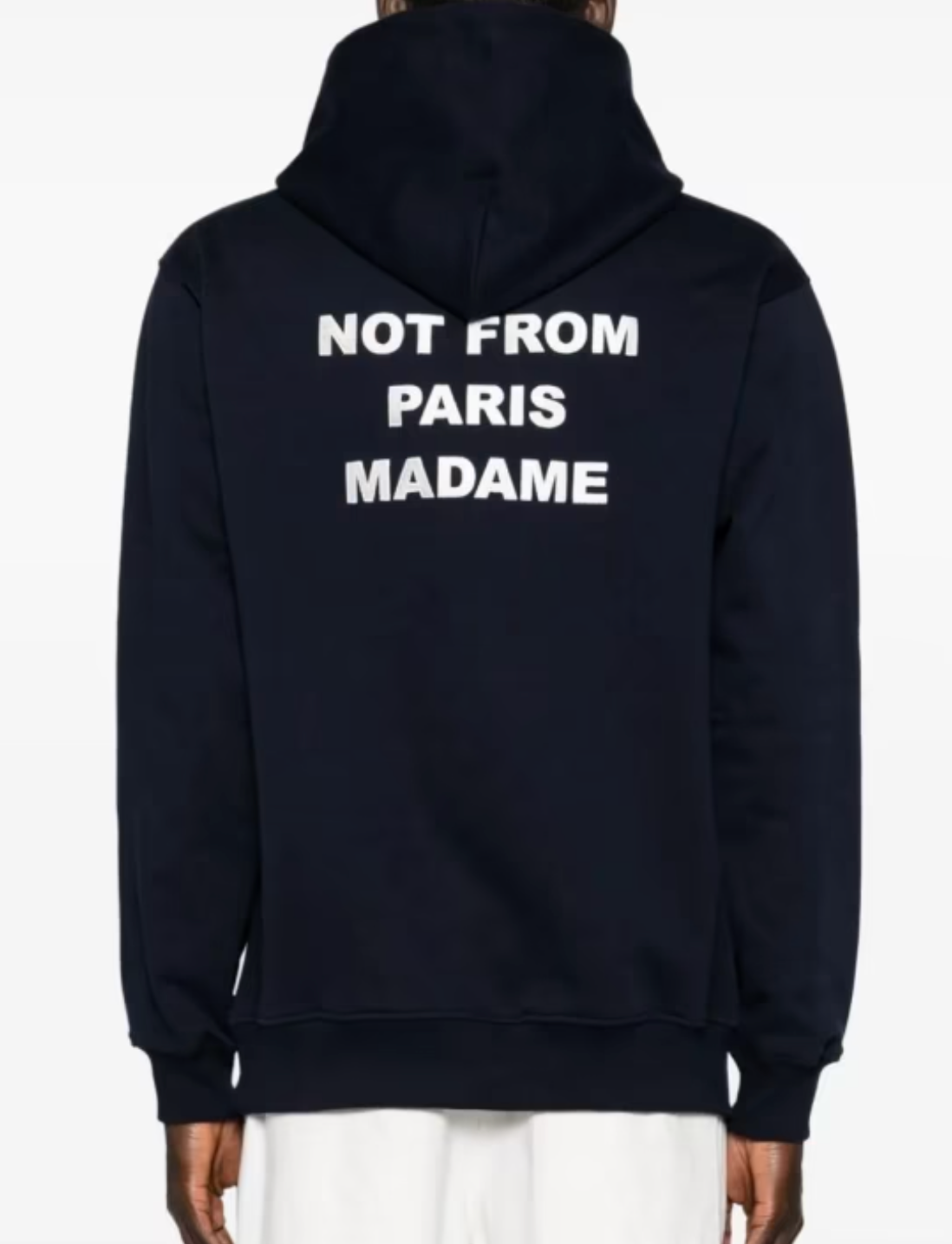 Drôle de Monsieur Le Hoodie Slogan hettegenser Mørkeblå