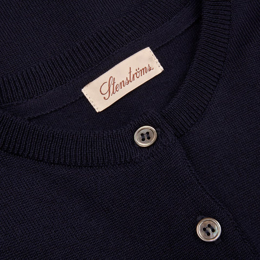 Stenstrøms Sigrid cardigan i merinoull Mørkeblå - ZhosLaila