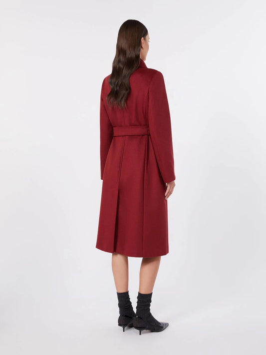 Max Mara Bcollag Dobbeltspent ullkåpe Rubin