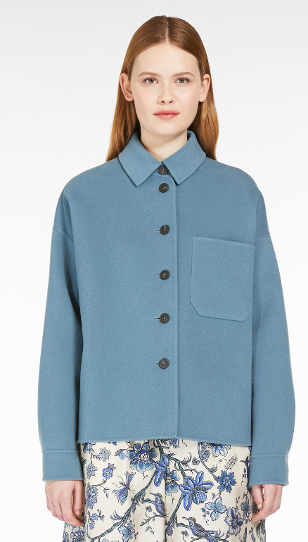 Max Mara Weekend Emiro Ull shacket Lyseblå - ZhosLaila