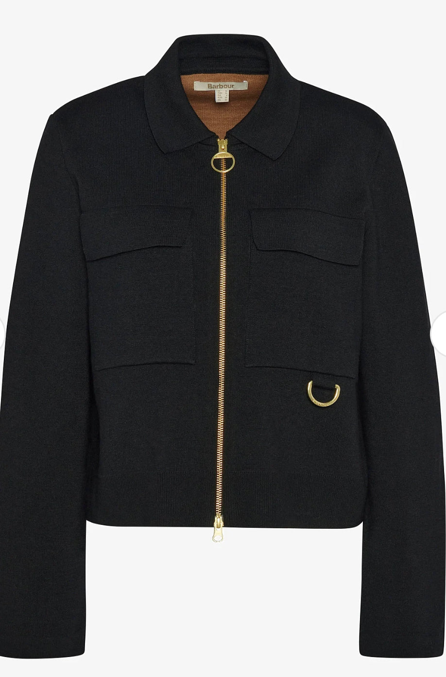 Barbour Alma strikket jakke Sort - ZhosLaila