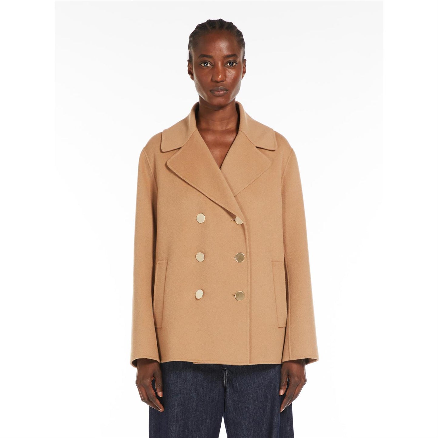 Max Mara Margot Dobbeltspent ulljakke Camel