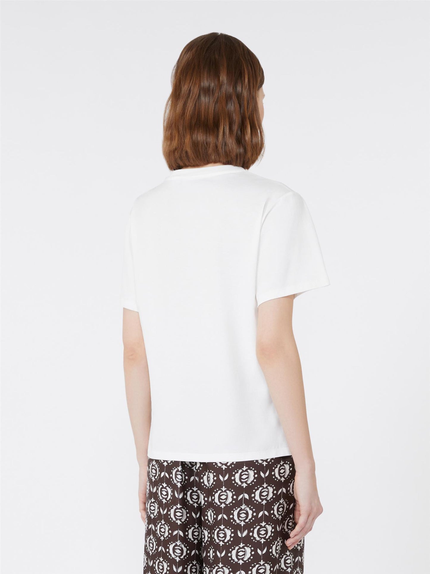 Max Mara Venaco T-skjorte i jersey med rett passform Off-White
