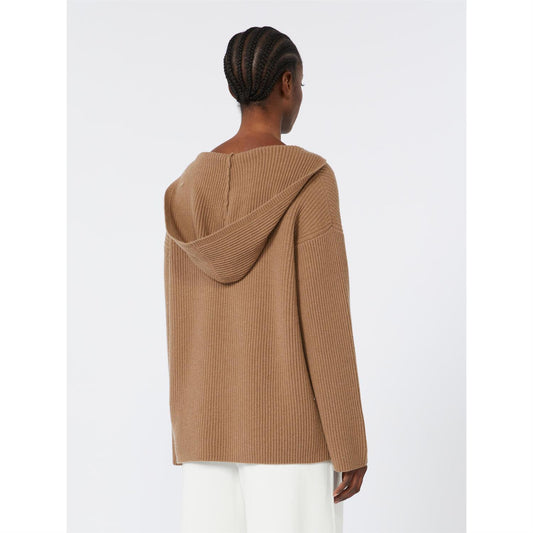 S Max Mara Falcone Ribbestrikket ullgenser Brun