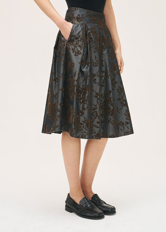 Rosso35 Plisset skjørt Mørke blå - ZhosLaila