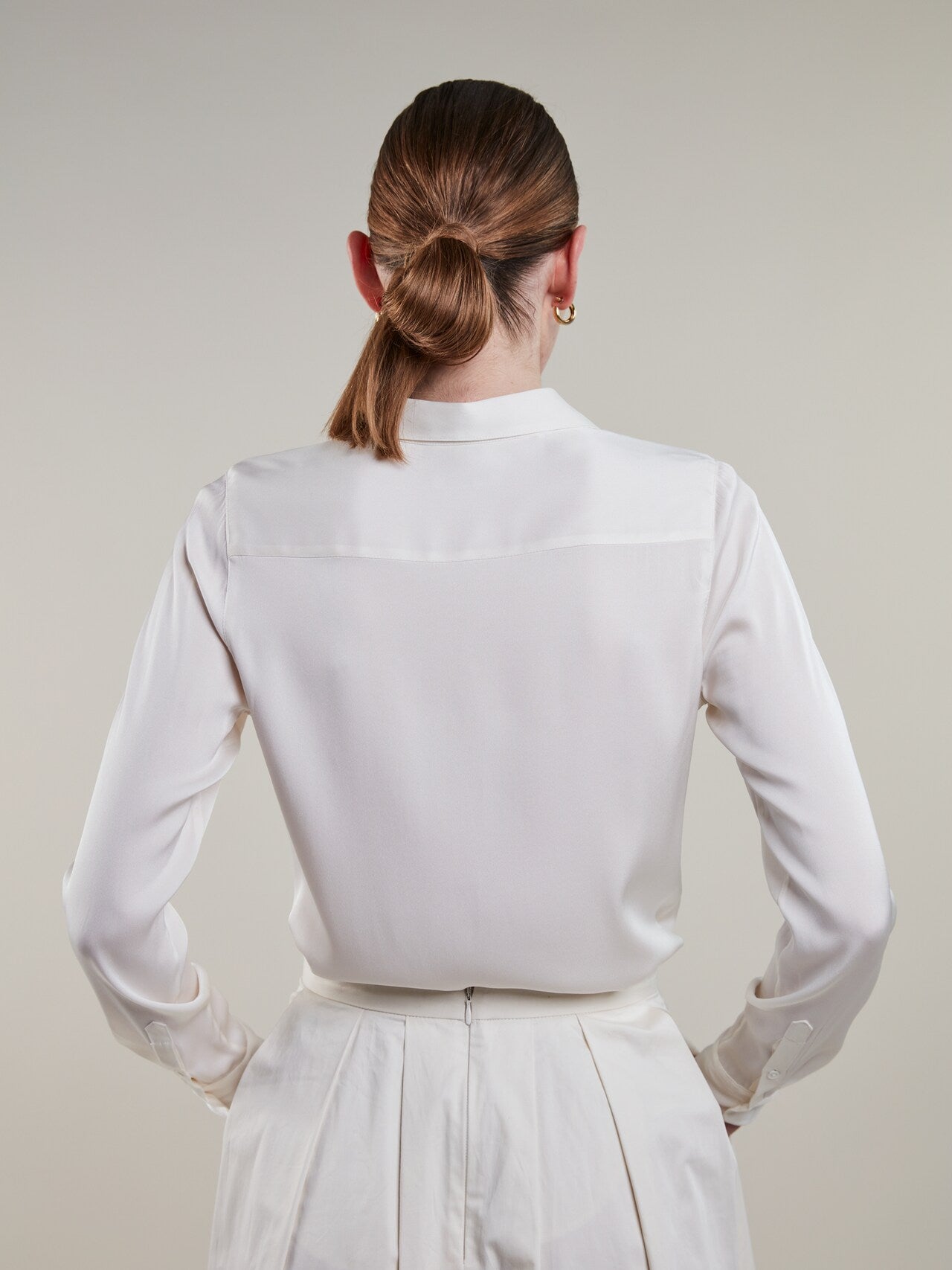 Stenstrøms Susan silkeskjorte Offwhite