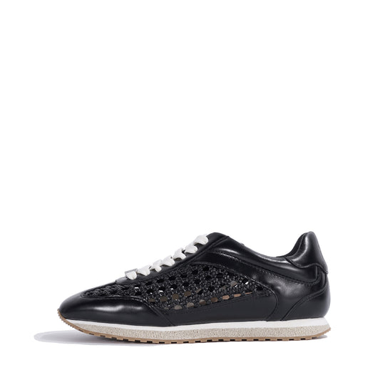 Laura Bellariva Sneakers flettet skinn Sorte