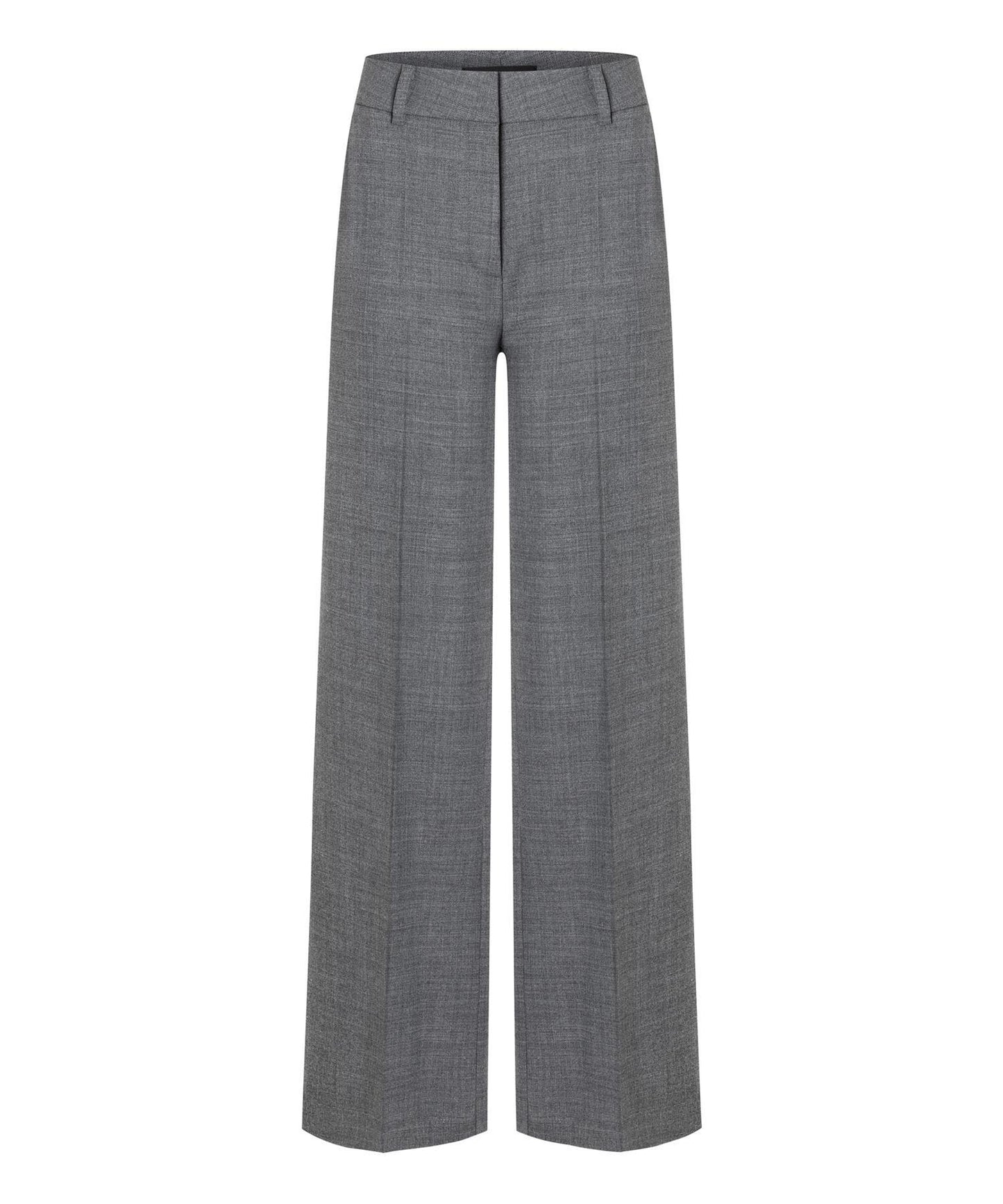 Cambio Amelie Wool Mix-bukse Lysegrå