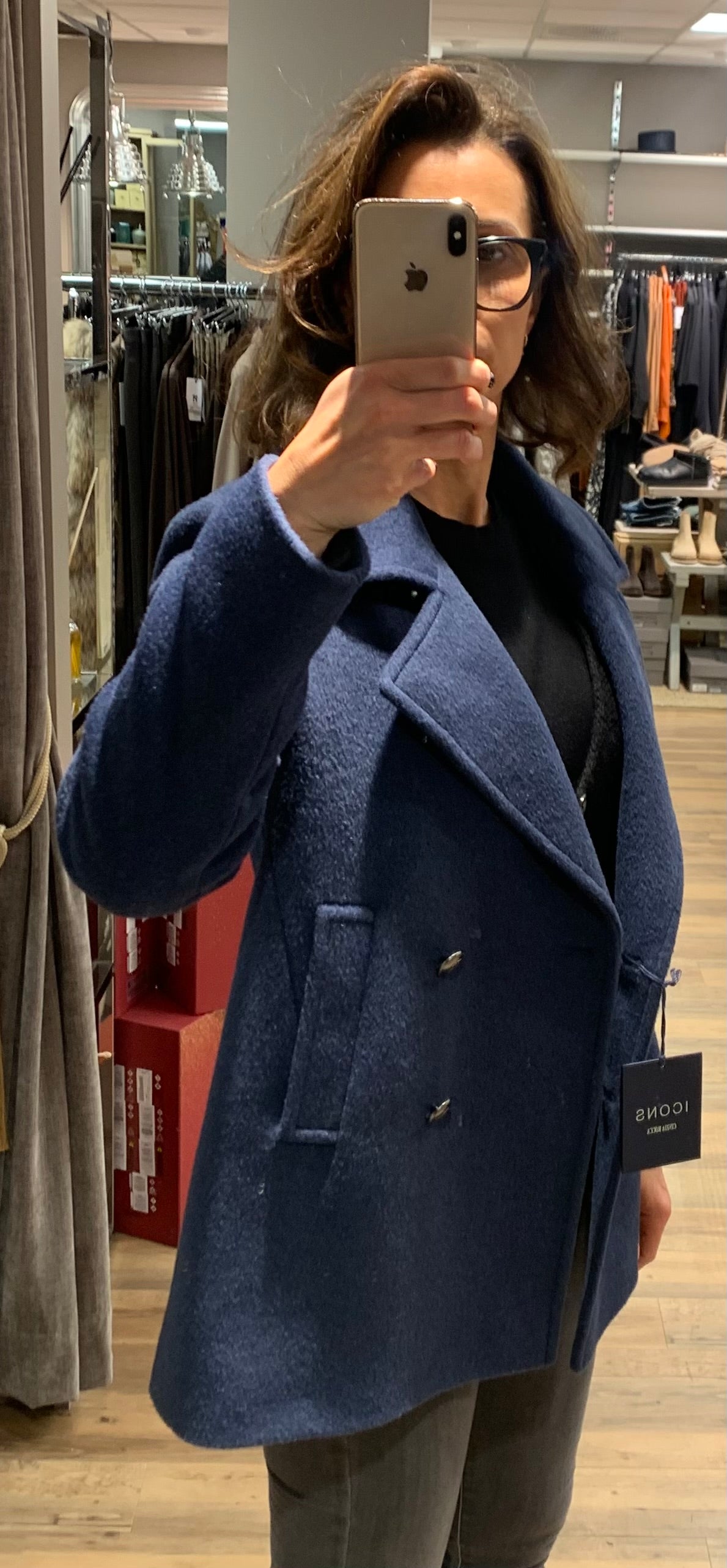 Icons Lammeull jakke Blå - ZhosLaila