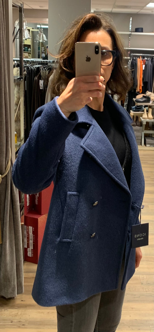 Icons Lammeull jakke Blå - ZhosLaila