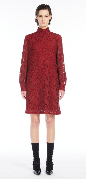 Max Mara Studio Esordio Kjole Burgunder - ZhosLaila