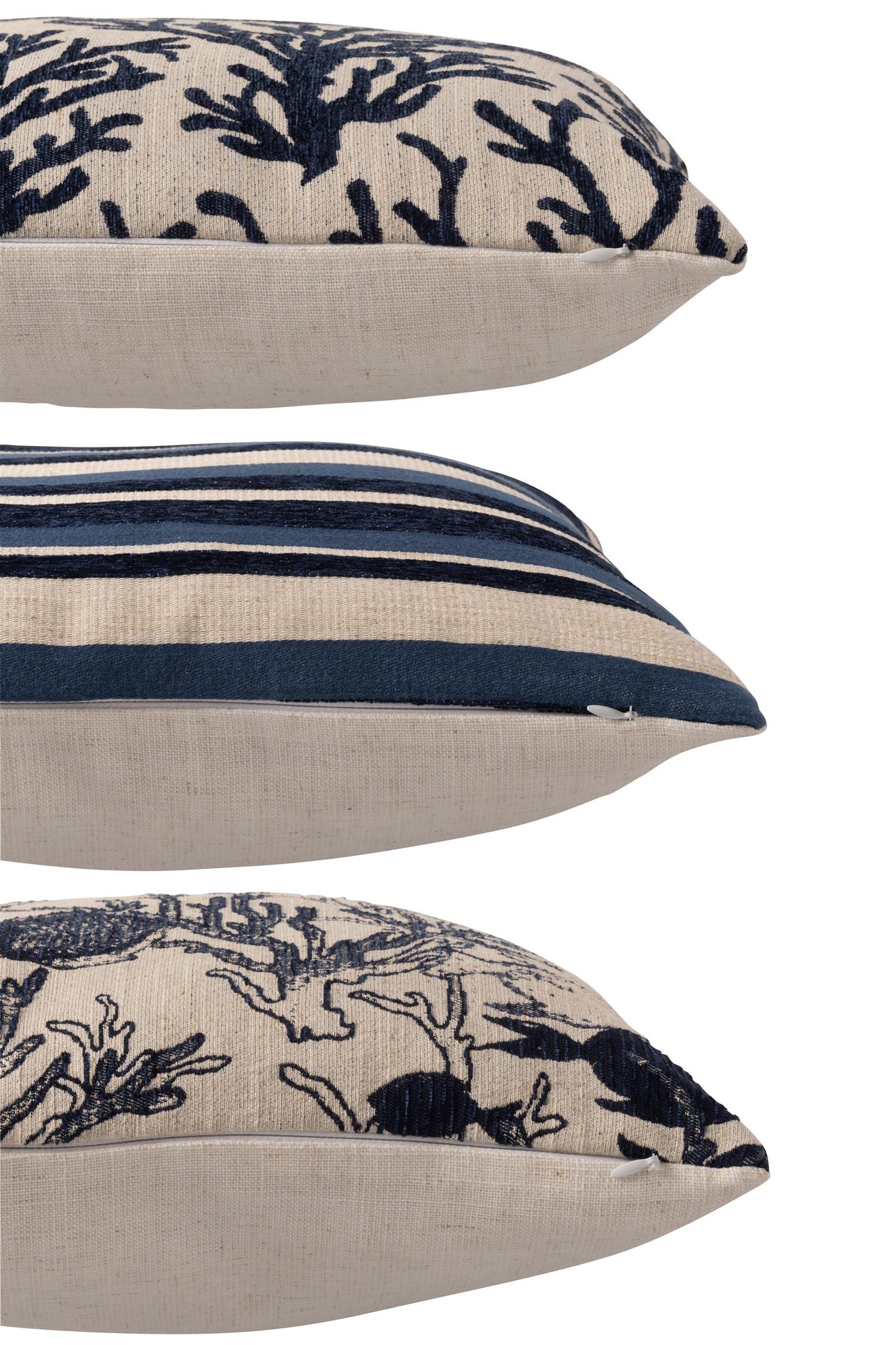 Cushion Coral/Stripes Square