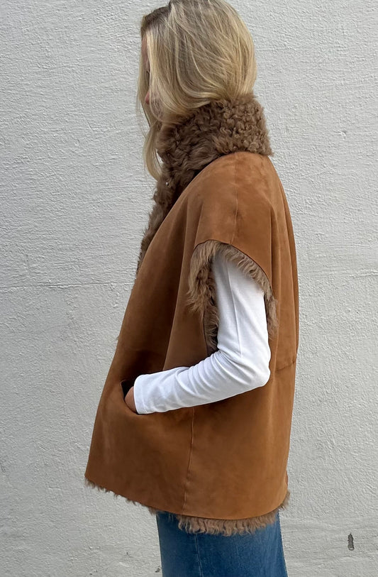 Utzon Kate vendbar vest Brun