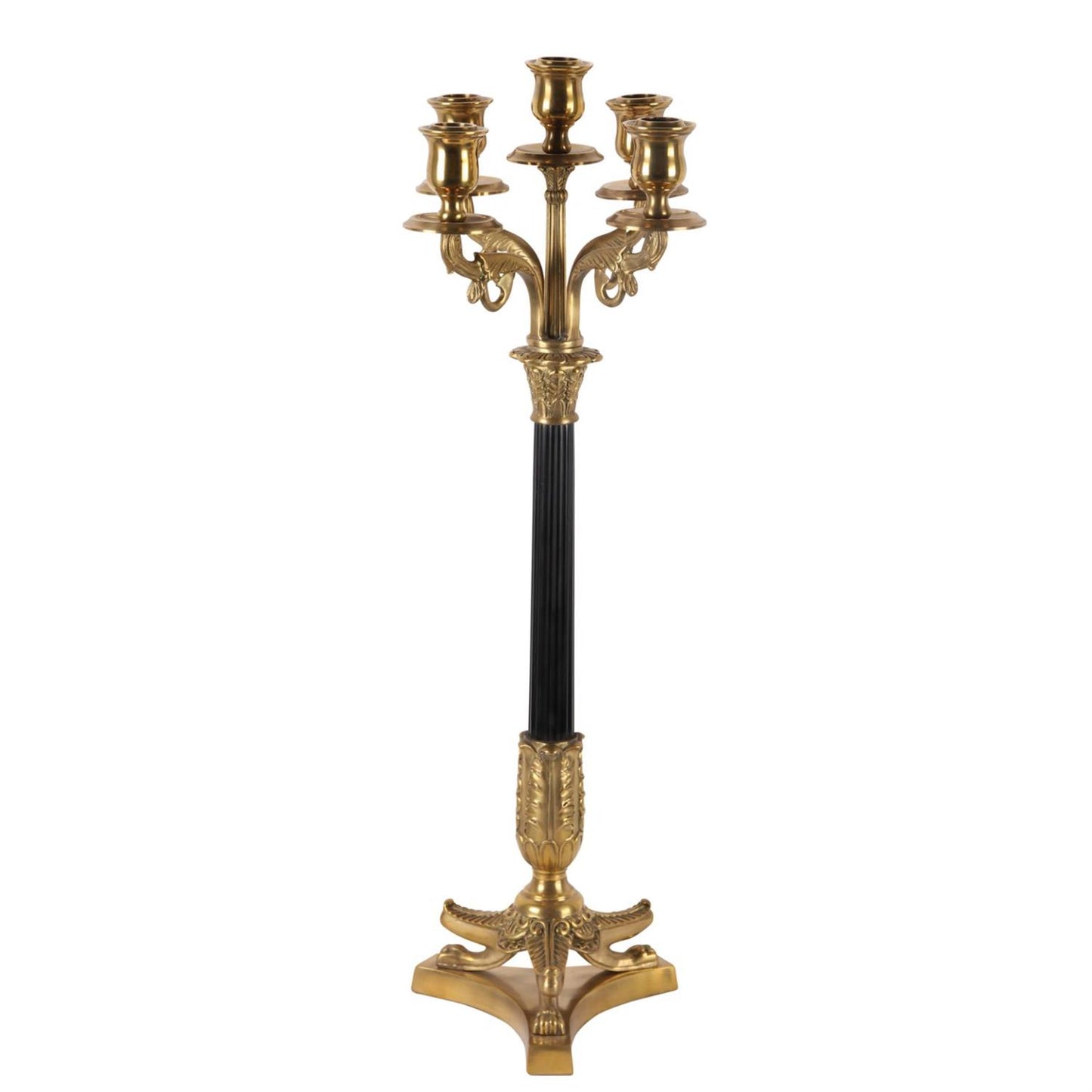 G&C Candelabrum i messing og sort H:63cm - ZhosLaila