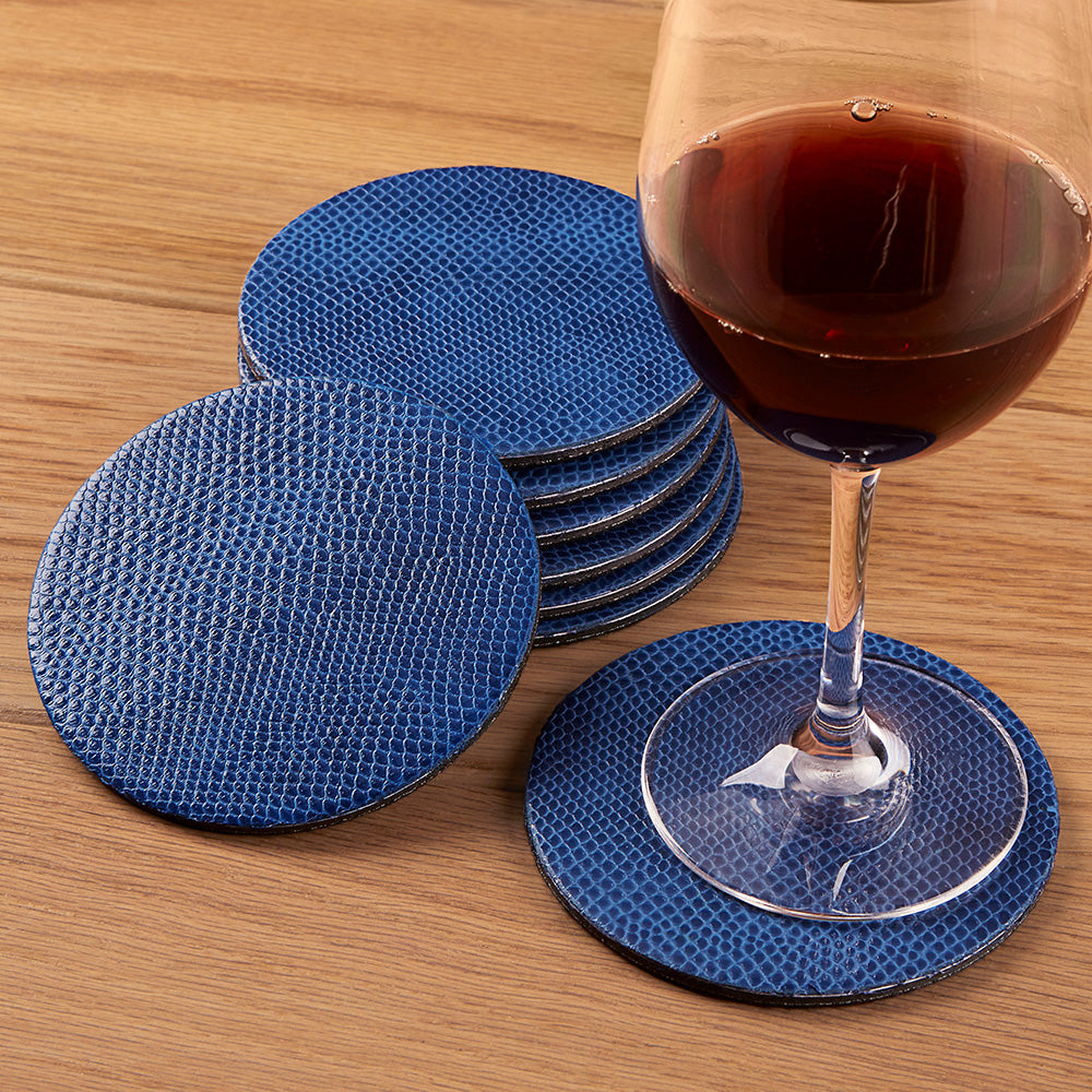 Caspari runde brikker 8 stk Blå Ø:10cm - ZhosLaila