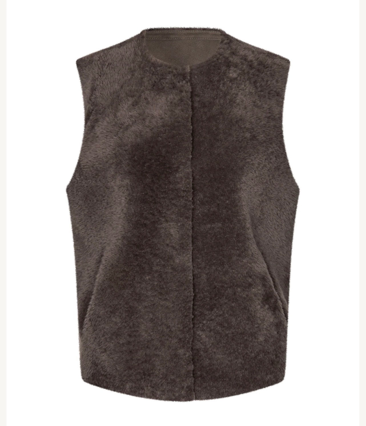 Utzon Heidis vendbar vest Taupe