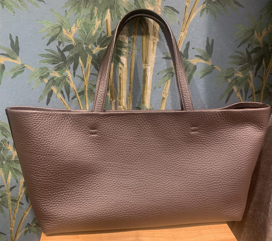 Orciani Shopper XL skinn veske Mørkebrun - ZhosLaila