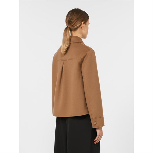 Max Mara Klassisk lammeulls jakke Camel - ZhosLaila