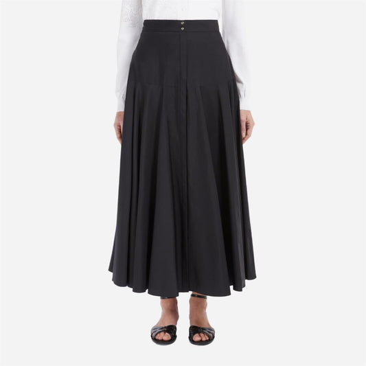 S Max Mara Oxiria Bomullssirkelskjørt Sort - ZhosLaila