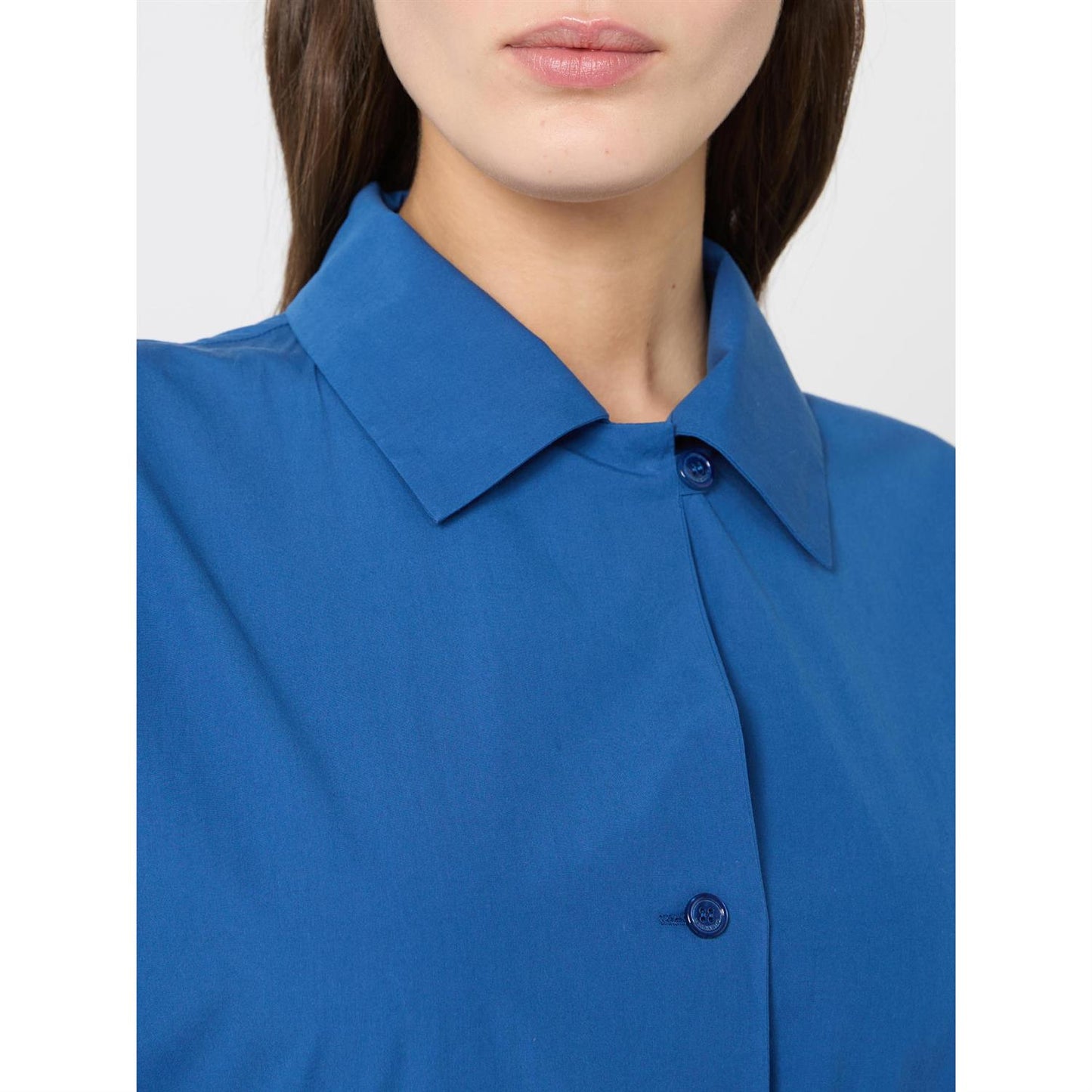 Max Mara Wkdpadana Midikjole i bomullspoplin Blå