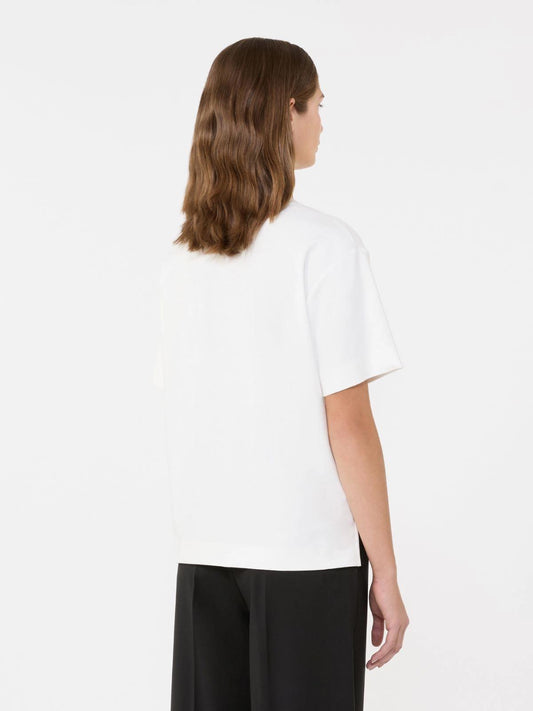 Max Mara T-skjorte i bomullsjersey Hvit