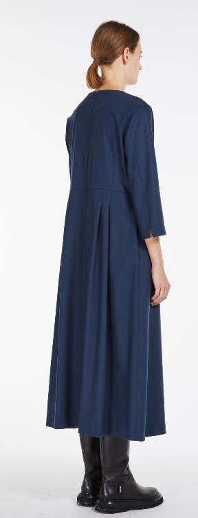 S Max Mara Poker midikjole i strech ull Marine - ZhosLaila