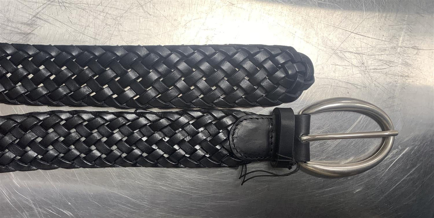 Orciani Flettet skinnbelte 3,5cm Sort - ZhosLaila