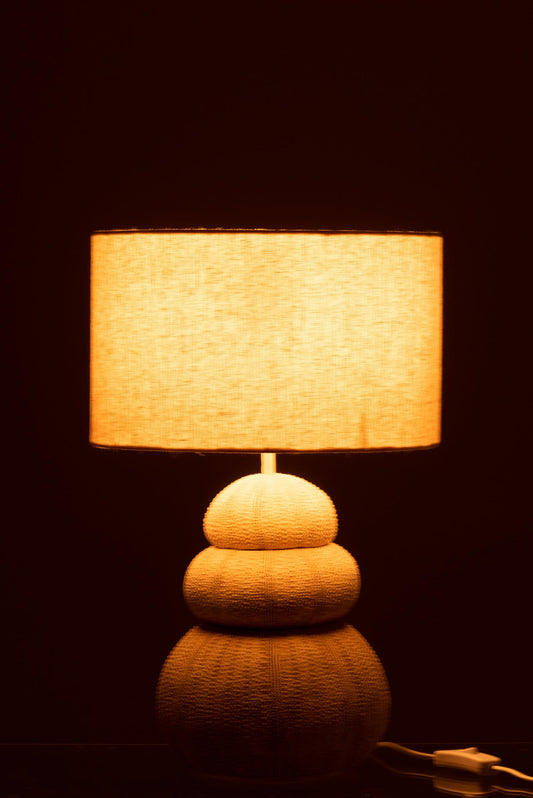 J-Line Poly Bordlampe Beige H:47cm inkl skjerm