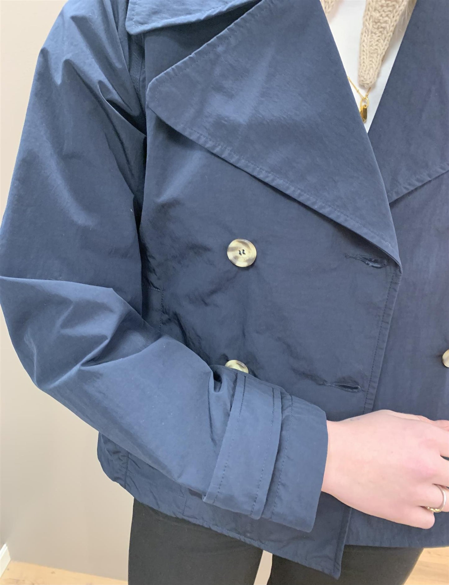 Colmar Softshell Kort Trenchcoat Blå - ZhosLaila