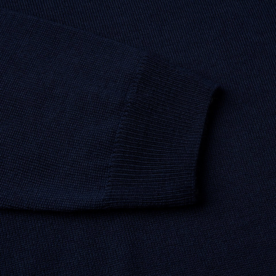 Stenstrøms Signe Navy Merino Crew Neck - ZhosLaila