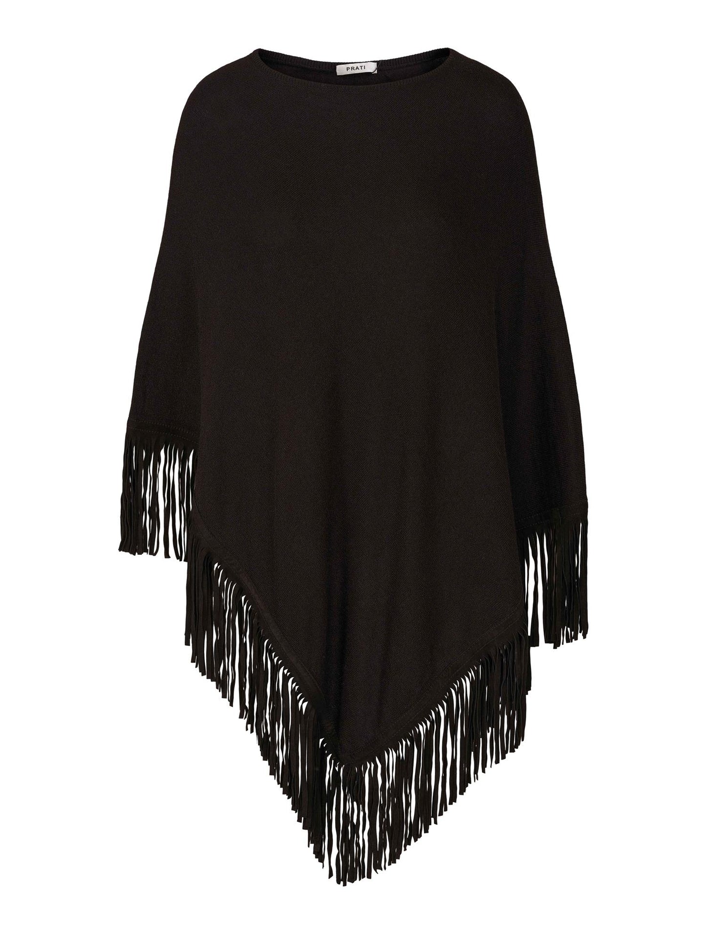 Prati Cashmere poncho Sort - ZhosLaila