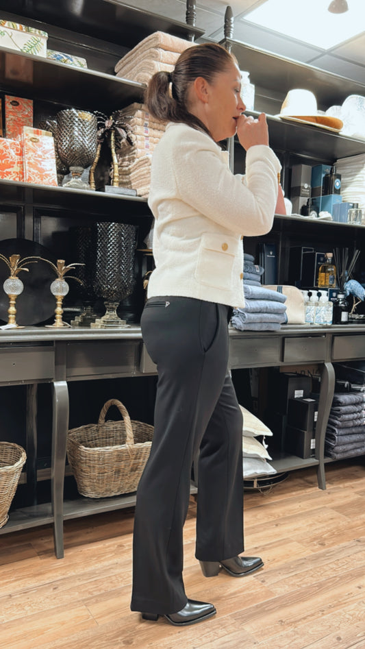 Meli Sort Klassisk Dressbukse - ZhosLaila