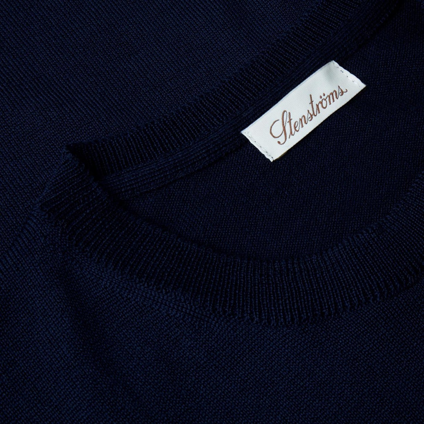 Stenstrøms Signe Navy Merino Crew Neck - ZhosLaila