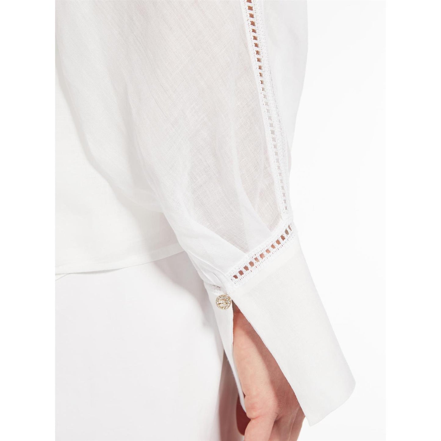 Max Mara Studio Leccio Bluse Hvit - ZhosLaila