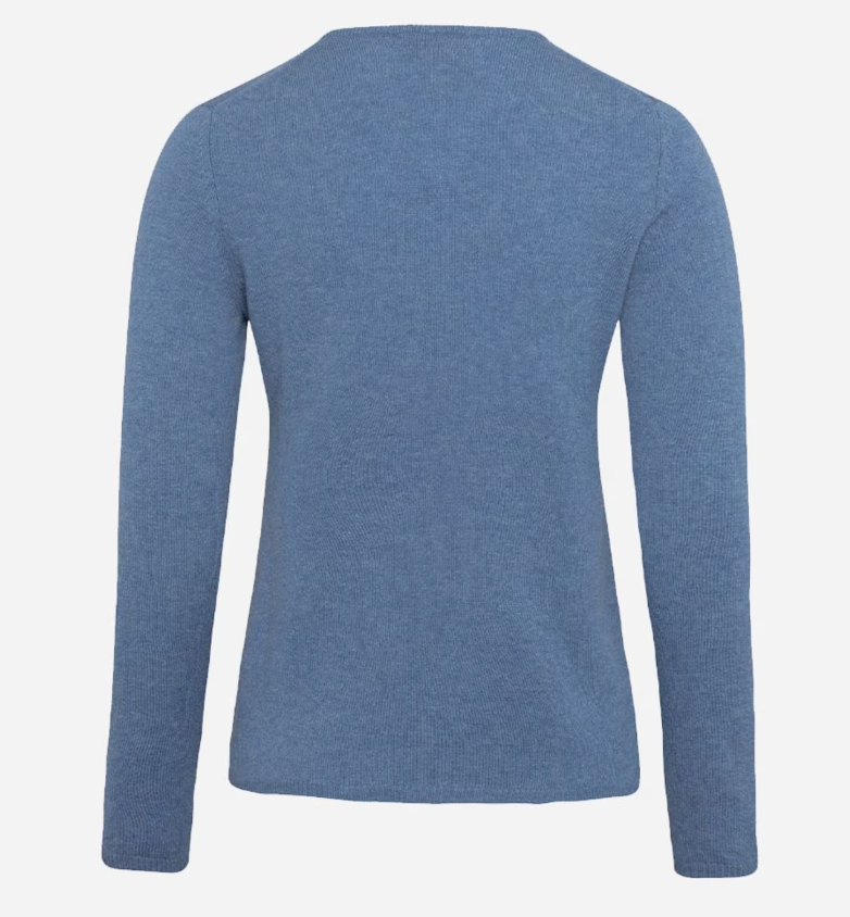 Henderson Cashmere Julia deep V Genser Lyseblå - ZhosLaila