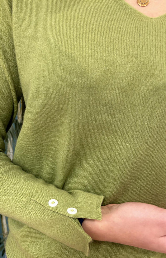 Cashmere pullover Grønn