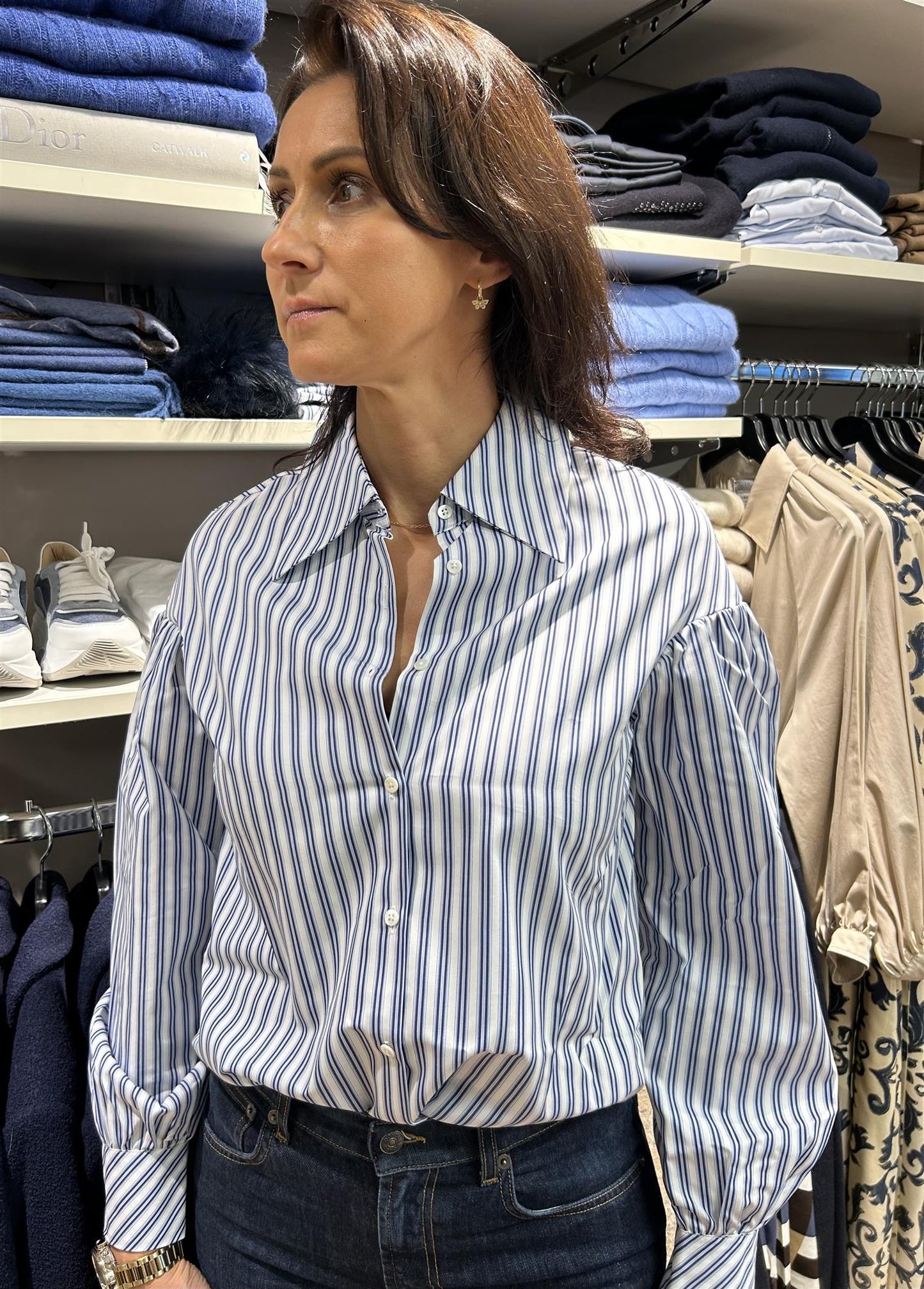 Borsa Dora Skjorte Striper Blå