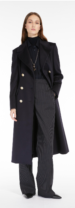 Max Mara Studio Carabo Kåpe Mørkeblå - ZhosLaila