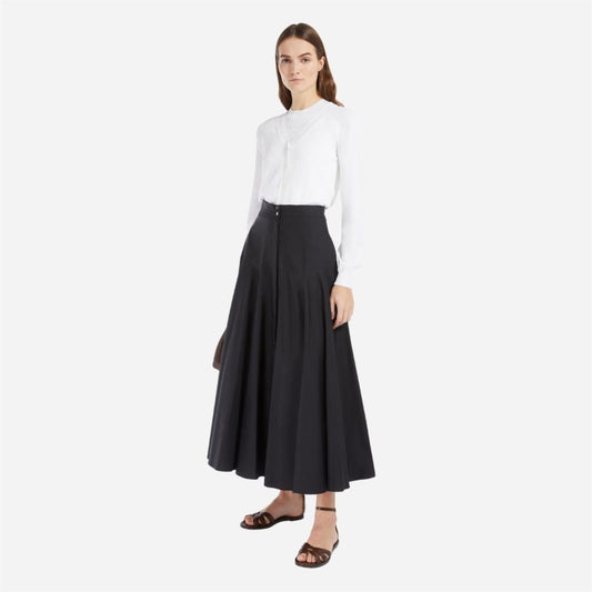 S Max Mara Oxiria Bomullssirkelskjørt Sort