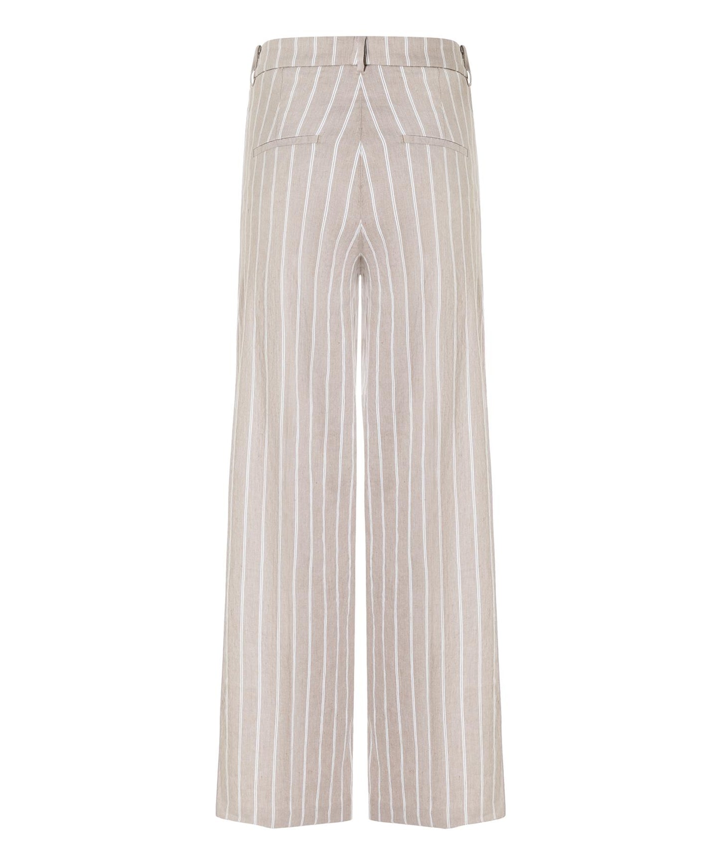 Cambio Mira vid lin bukse lang Pinstripe sandstorm/crem