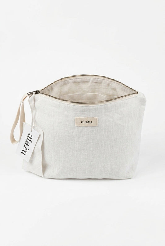 Pouch lin hvit Large