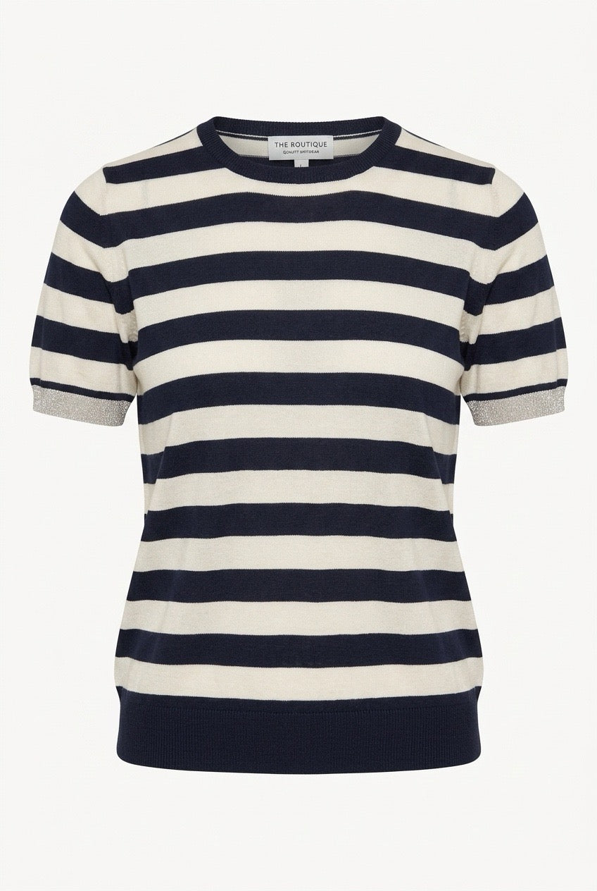 T-shirt striper Navy