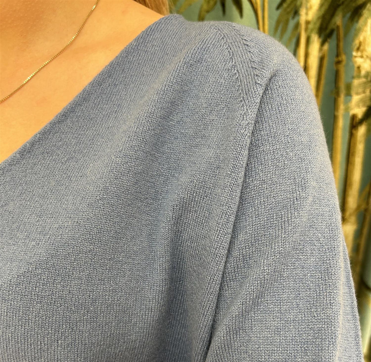 Cashmere pullover blå
