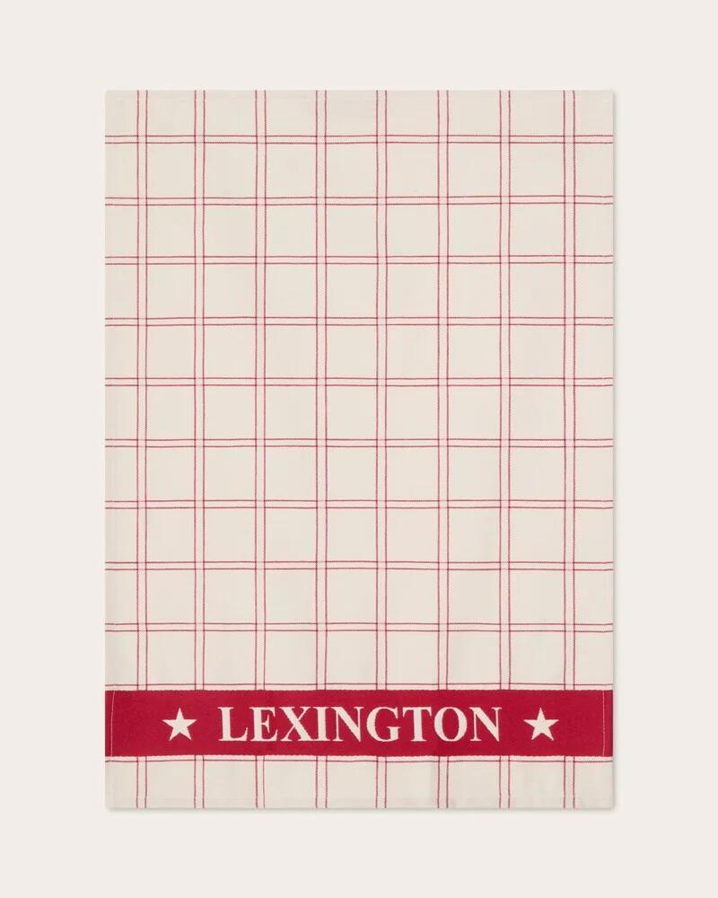 Lexington Home Kjøkkenhåndklær i bomullsjacquard 2-pakning Rød & Hvit