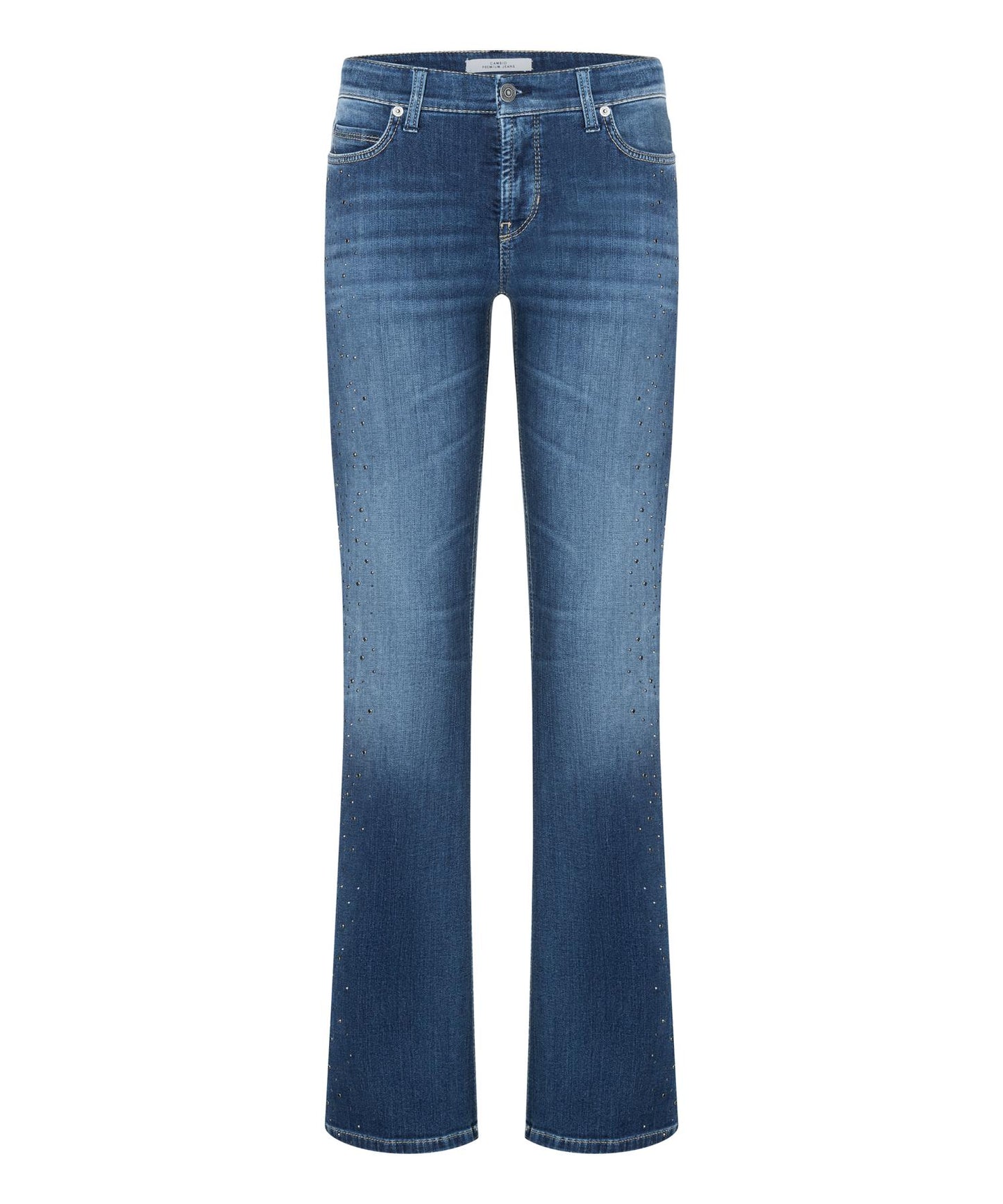 Cambio Paris Flared Jeans med blanke stener