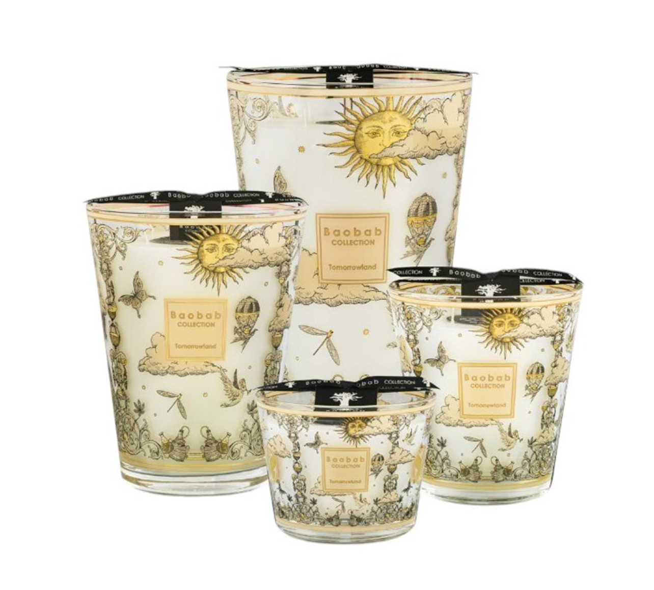 Baobab Tomorrowland Gold duftlys H:35cm - ZhosLaila